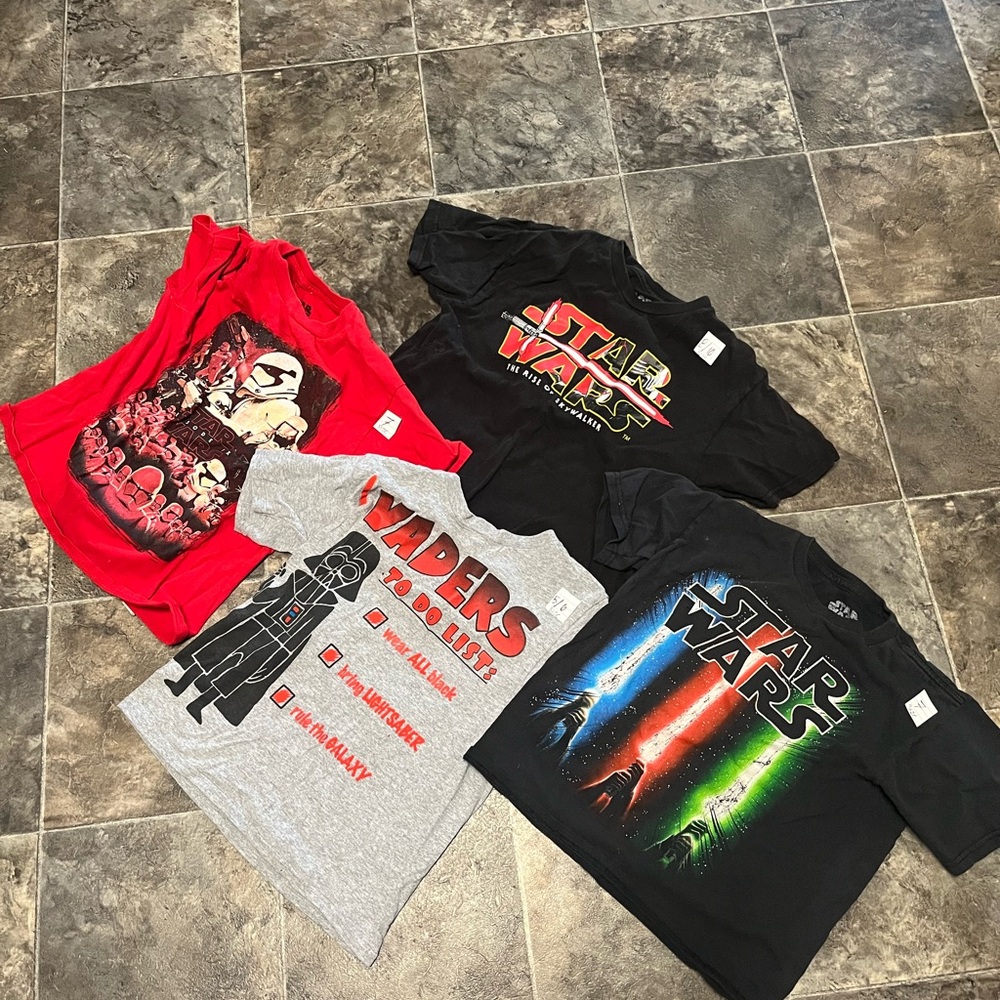 Star Wars Graphic Tee Lot - Red, Black, Gray